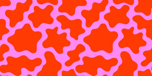Imprimé Vache Rose Coloré Motif Sans Couture Modèle Abstrait Rétro — Image vectorielle