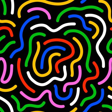 Renkli çizgiler, kusursuz desenler. Yaratıcı minimalist tarz sanat geçmişi, temel şekilli moda tasarımı. Modern soyut renk arkaplanı.