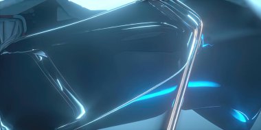 Cam geometrik şekil çizgisi bloklarının arkaplanı 3d oluşturma