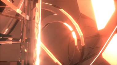 Cam geometrik şekil çizgisi bloklarının arkaplanı 3d oluşturma