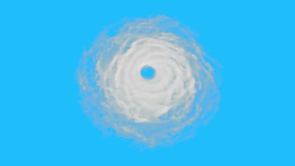 Oblačnost Cyklón Točení Vykreslení — Stock video