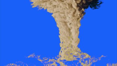 Tornado kasırgası ve duman akışı 3D görüntüleme