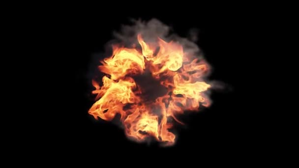 Кольцо Пожара Рендеринг — стоковое видео