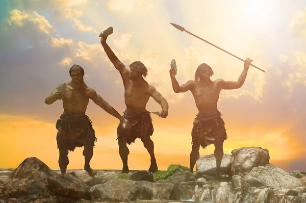 Caveman Tribe People Render — Stock Photo, Image