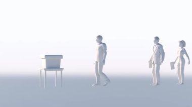3D seçim bölgesinde oy kullanılıyor
