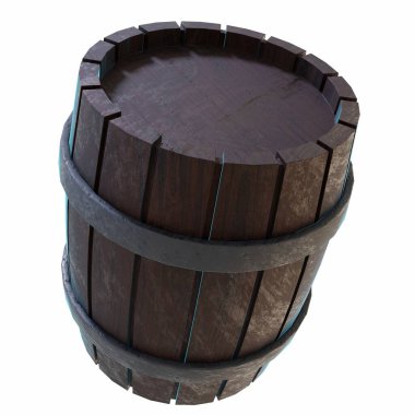 3 Boyutlu Tahta Varil Çizimi