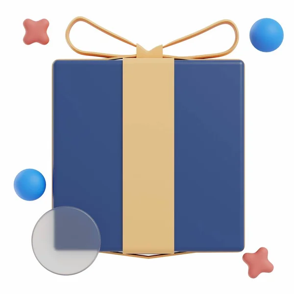 Gift Box Ilustracja Handlu Elektronicznego Lub Ikona Pack — Zdjęcie stockowe