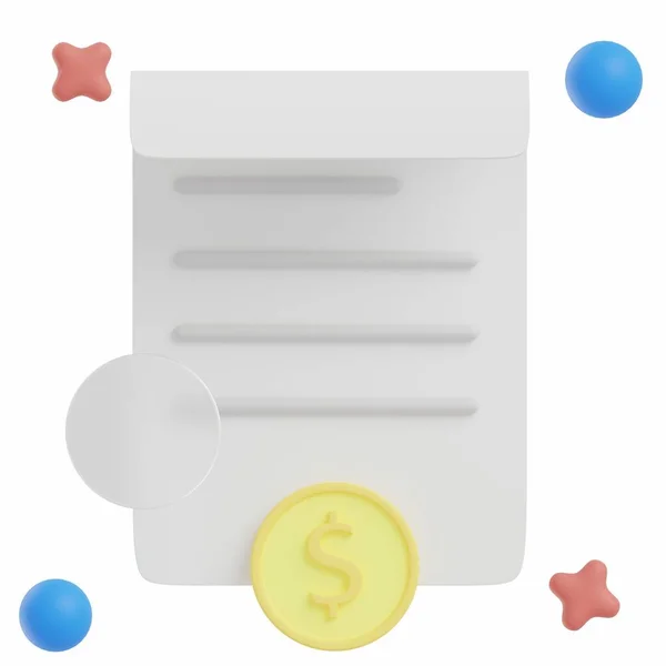 3D Fatura - Etrade Illustration ya da Simge Paketi