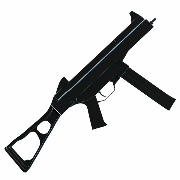 Submachine Gun Illustration — Stock Photo, Image