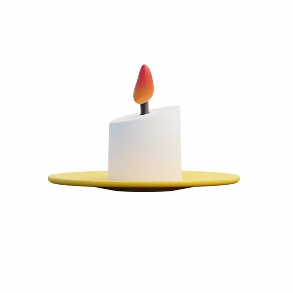 3D蜡烛 万圣节图解或图标包 — 图库照片