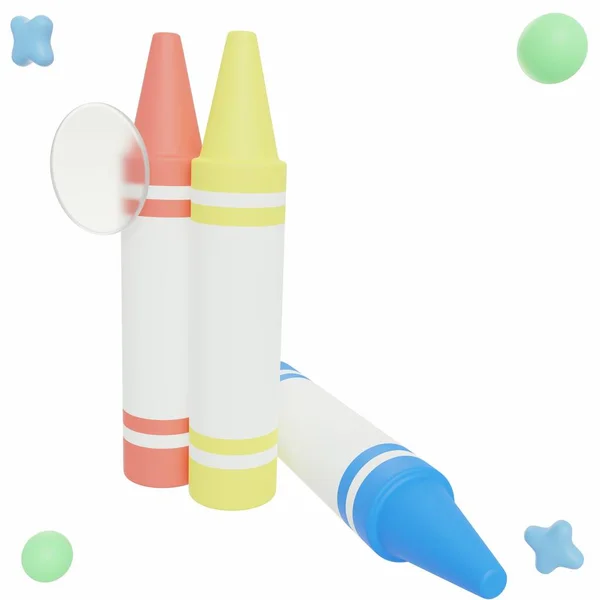 Pastel boyalar - 3D Okul Simgesi veya Resim Paketi
