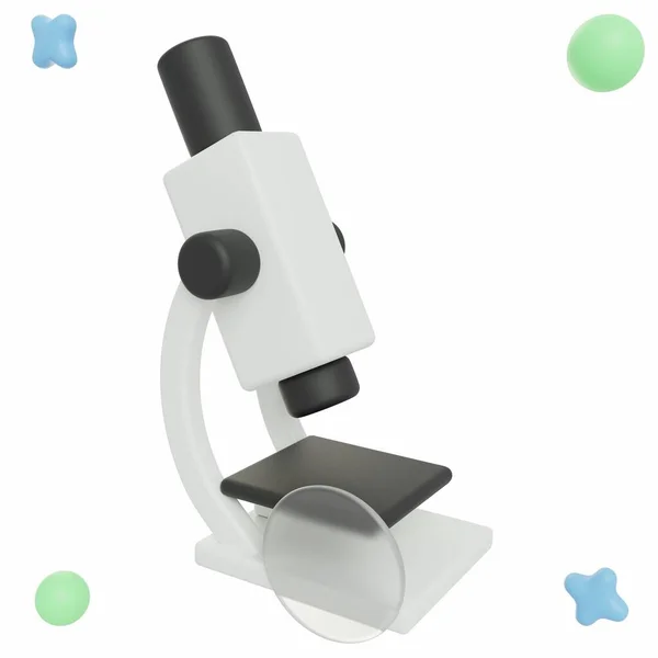 Microscopio Icona Scolastica Pacchetto Illustrazione — Foto Stock