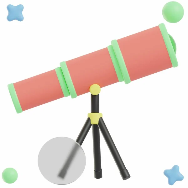 Телескоп Шкільна Ілюстрація Піктограма Пакет — стокове фото