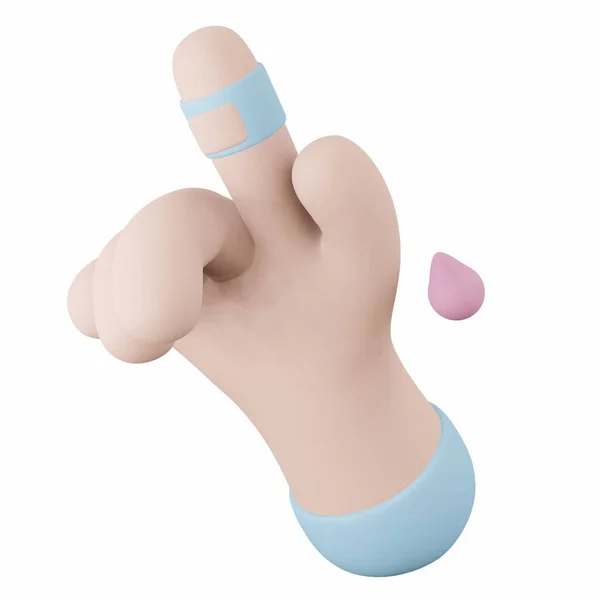 手部伤害 3D健康护理示范套件 — 图库照片