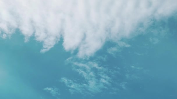 Footage of beautiful clouds on blue sky — Stock Video