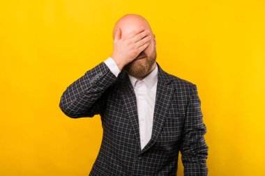 A picture of a young man being discouraged by everything 