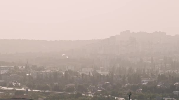 Video City Smog Air Pollution — Vídeo de Stock