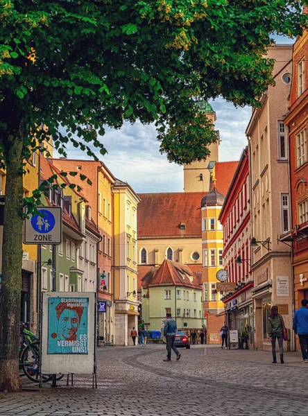 Hermosa Vista Ciudad Ingolstadt —  Fotos de Stock