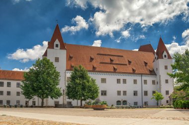 Almanya 'da bir parkta güzel bir yaz manzarası, Ingolstadt