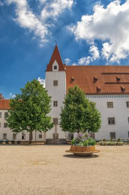 Almanya 'da bir parkta güzel bir yaz manzarası, Ingolstadt