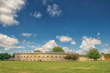 Almanya 'da bir parkta güzel bir yaz manzarası, Ingolstadt