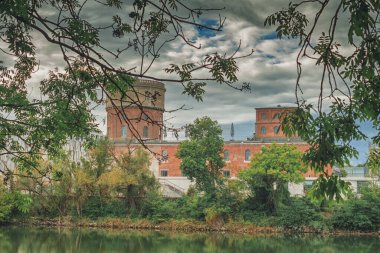 Almanya 'da bir parkta güzel bir yaz manzarası, Ingolstadt
