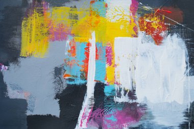 Akrilik resimlerde soyut arkaplan