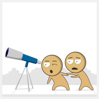 Look through a telescope