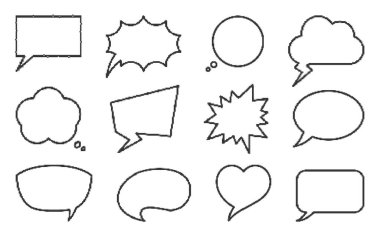 Konuşma balonu penceresi pikseli resim sohbet siyah kümesi