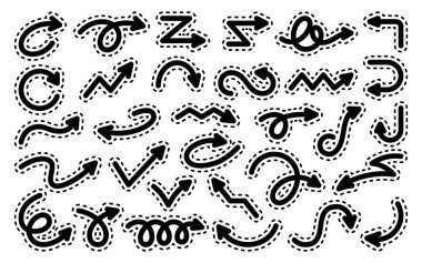 Ok sticker çizgisi dikiş eğrisi siyah düz set