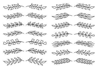 Çiçek ayırıcıları. Doğal klasik siyah çizgi.