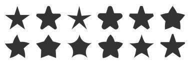 Yıldız siyah damga etiketi şekli boş mühür düzlüğü