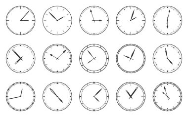 Saat yüzünü çevir. Zaman çemberi siyah çizgi ayarlandı.