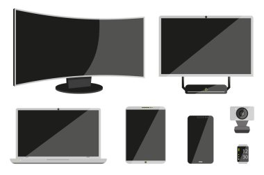 Masaüstü aygıtı mobil pc tekniği düz set