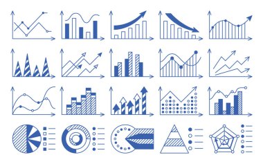 Infographic diyagramı mavi tükenmez kalem kabartması