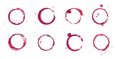 Bardak izi, mürekkep lekesi, içecek lekesi, düz set. Dökülmüş alkol suyu. Kirli baskı. Cam kaplama. Sıvı grunge dairesi logosu.