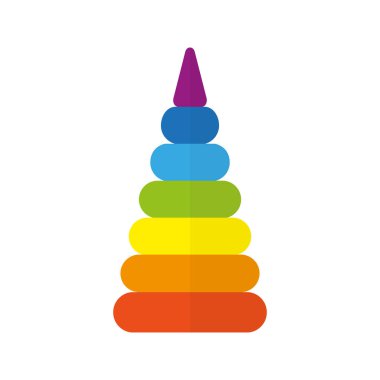 Children education toy pyramid preschool flat. Toy developing fine motor skills teaches read count to fold learn figure joy preschool education logo toy store web site entertainment kid hobby school