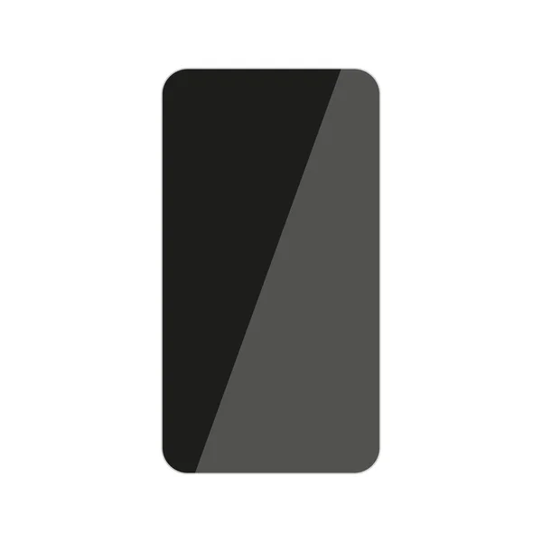 Mockup Smartphone Phone Touchscreen Large Display Black Flat Blank Screen — Stockvektor