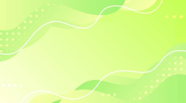 Soyut sıvı taze Memphis sancağının yeşil örtüsü. Parlak renk sıvısı arka plan duvar kağıdı web paneli tasarımı geometrik serbest form erimiş billboard reklamları hipster siber trend vektörü