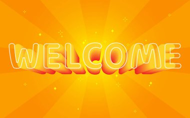 Hoş geldin mektubu izometrik turuncu daire. Poster güneş ışığı şenlik yıldızı sulu yaz ışığı beyaz doğrusal gölgelendirme kartpostal afişi çocuklar soyut 3D duvar kâğıdı Cadılar Bayramı Cadılar Bayramı Cadılar Bayramı açılışı