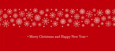 Noel kartı, kar taneleri, pürüzsüz desenler, düz kırmızı. İnce doğrusal düzenlenebilir şenlikli yeni yıl şenlikli bayram arka planı basit kısa davetiye ekran koruyucu web sitesi afişi