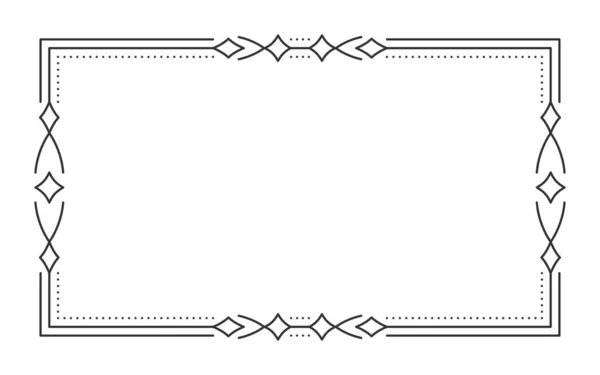 Vintage Frame Border Divider Text Separator Black Line Retro Filigree — Διανυσματικό Αρχείο