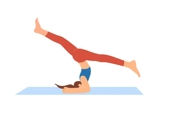 Practicing Yoga Daily Helps Body Maintain Good Flexibility — Stockvektor
