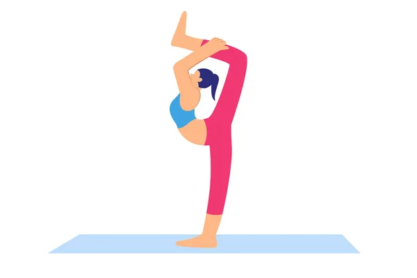 Yoga Can Help Balance Body Very Well Everyone — Stockvektor