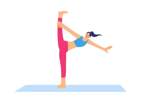 Yoga Can Help Balance Body Very Well Everyone — 图库矢量图片