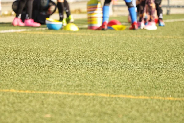 Jogo Futebol Infantil Salão Esportes Xirivella Valencia — Fotografia de Stock