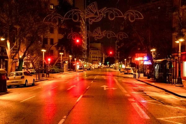 Beautiful Night View City Valencia —  Fotos de Stock