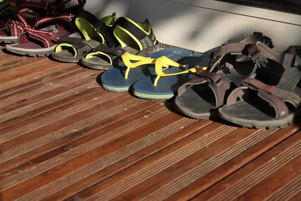 Summer Shoes Flip Flops Sandals Sun — Stockfoto