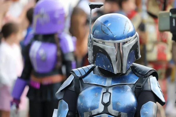 Παρέλαση Των Χαρακτήρων Star Wars Στην Πόλη Της Επιστήμης Στη Εικόνα Αρχείου