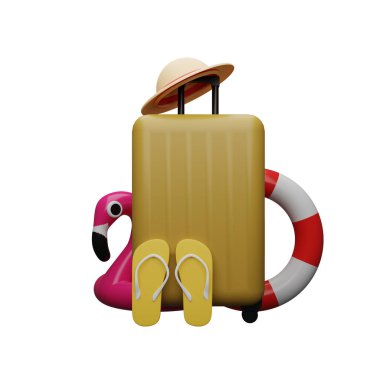 3D yazlık kavram izole edildi